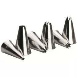 Verzierungsspitzen aus Edelstahl, 6 Stück