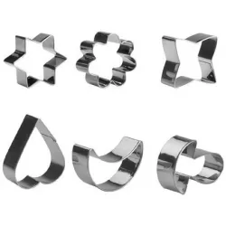 Edelstahl-Ausstechformen-Set – 6 Stück