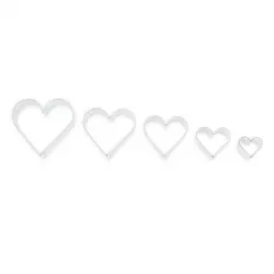 Herzausstecher Herzchen glatt 5 Stück