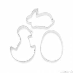 Oster-Ausstechformen Küken, Häschen, Ei