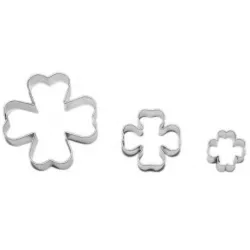 Satz von vierblättrigen Kleeblättern