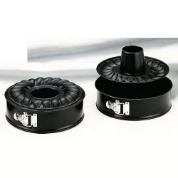 Schwarze Backform mit Griffen 28x7 cm