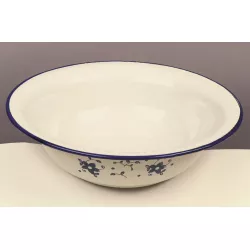 Email­lierter Teller 32 cm - Blumen