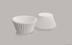 Kuchen-Cupcake runde weiße Set 7x3,5cm – 50 Stücke