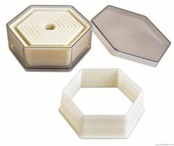 Nylon-Ausstechformen sechseckig Set – 9 Stück