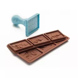 Set - Formen für Schokolade + Stempel