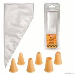Set Kuchenspritztüten 10 Stück + Deko-Spitzen 6 Stück