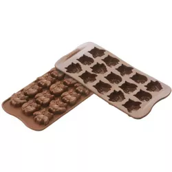 Silikonform für Schokoladen – Eulen