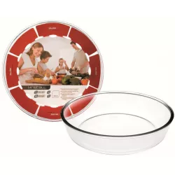 Runde Glasbackform für Ofen 26x6 cm