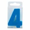 4er Zahlensiformende Kerze – Mini, blau