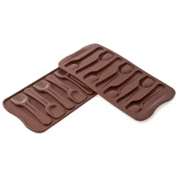 Schokoladen-Silikonform mit Löffeln