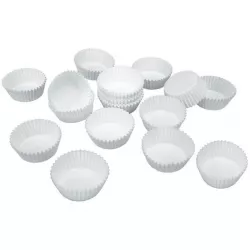Papier-Cupcake-Förmchen für Bonbons - weiße Mini Städter 200 Stück