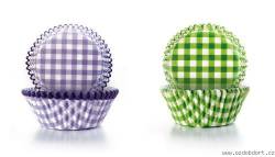 Papier-Blumenförmchen Muster 7,5 x 4 cm