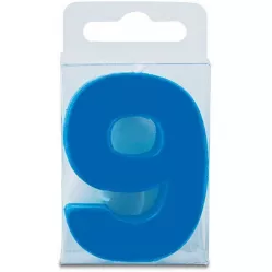 Stumpen in Form einer Zahl blau