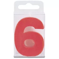 Licht in Form der Ziffer 6 - Mini, rot