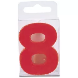 Stumpen in Form der Zahl 8 - Mini, rot