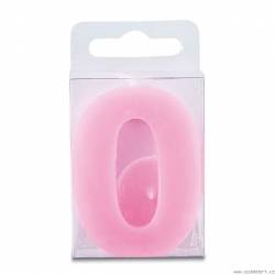 Stumpen in Form der Zahl 0 - Mini, rosa