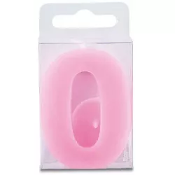 Stumpen in Form der Zahl 0 - Mini, rosa