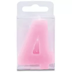 Stumpen in Form der Zahl 4 - Mini, rosa