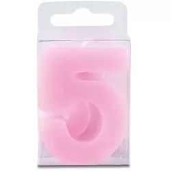 Stumpen in Form der Zahl 5 - Mini, rosa