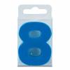 Mini blaue Kerze in Form der Zahl 8 - blau