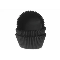 Schwarze Papier-Muffinbackförmchen, 50 Stück