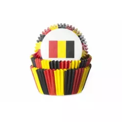 Mini-Muffin-Förmchen Flagge Belgiens 50 Stück