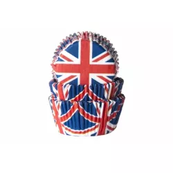 Papiertörtchenförmchen Union Jack 50 Stück