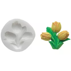 Silikonform für Fondant - Tulpen