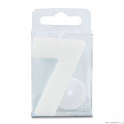 Stumpen in Form der Zahl 7 - Mini, weiß