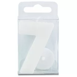 Stumpen in Form der Zahl 7 - Mini, weiß