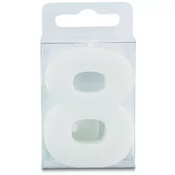 Stumpen in Form der Zahl 8 - Mini, weiß