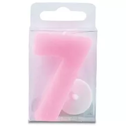 Stumpen in Form der Zahl 7 - Mini, rosa