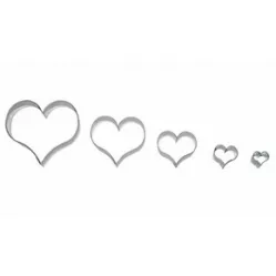 Gebogene Herzchen 5 Stück