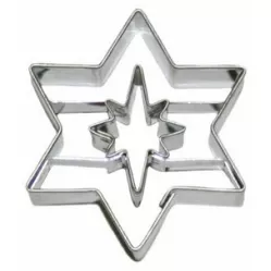 Ausstechform Stern mit 8 Zacken und freiem Zentrum