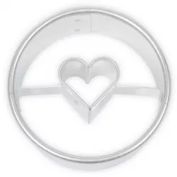 Ausstechform Kreis glatt/Herzchen