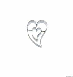 Herzförmige Ausstechform unregelmäßig / unregelmäßiges Herz aus Edelstahl