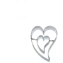 Herzförmige Ausstechform unregelmäßig / unregelmäßiges Herz aus Edelstahl