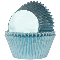 Muffinformen GLÄNZEND hellblau 24 Stück