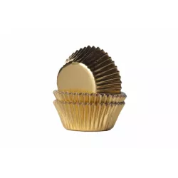 Mini-Muffinförmchen GLÄNZEND GOLD 36 Stück