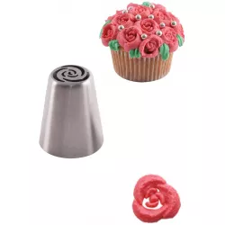 Verziertes Spitzen-Dekoration Edelstahl Rose 1 Stück