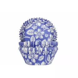 Muffinförmchen Aloha Blümchen Blau 50 Stück