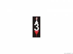 Tortenkerze mit Herzchen Nummer 3