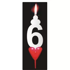 Tortenzünder mit Herzchen Nummer 6