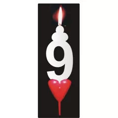 Kuchenkerze mit Herz 9