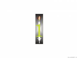 Kuchenkerze reflektierend