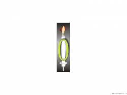 Tortenkerze reflektierende Zahl 0