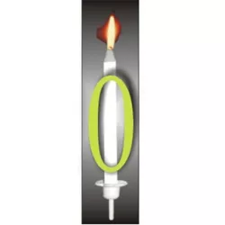 Tortenkerze reflektierende Zahl 0