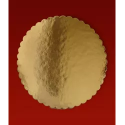 Rundes Kuchenbodenpad 34 cm goldfarben