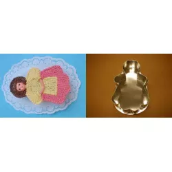 Backform Kuchenform Mädchen groß 37x7,5cm